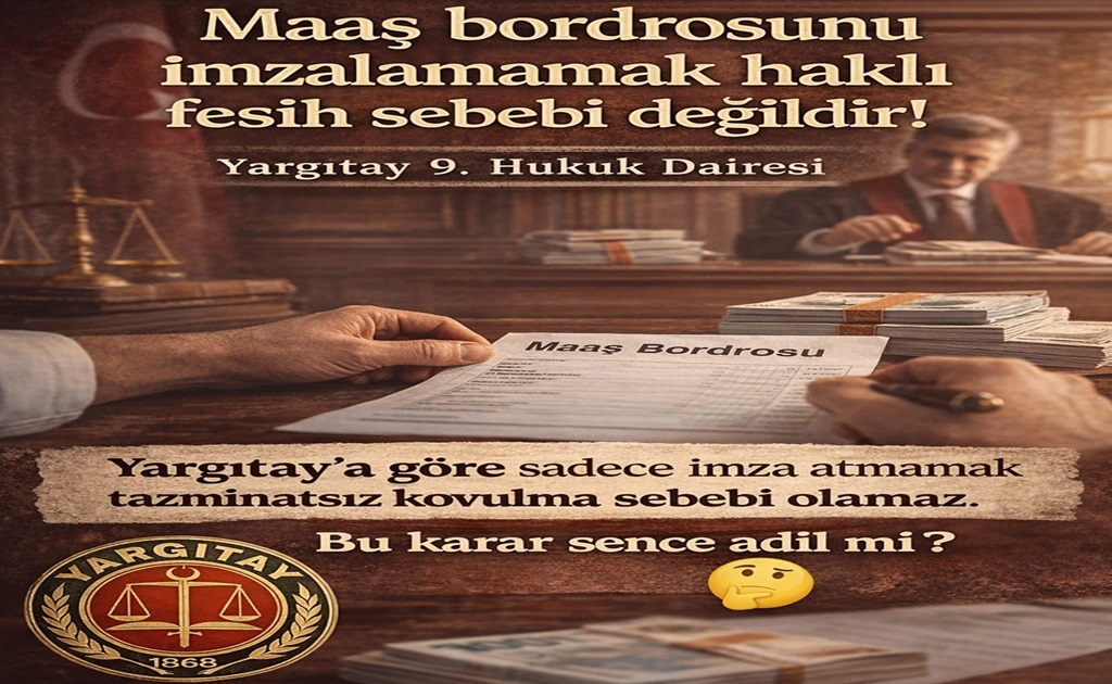 İşçi maaş bordrosu imzalamazsa ne olur?