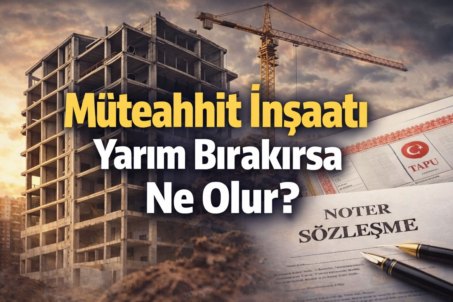 Müteahhit İnşaatı Yarım Bırakırsa Ne Olur? Durduysa Ne Yapmalı? Arsa Sahipleri Dikkat!