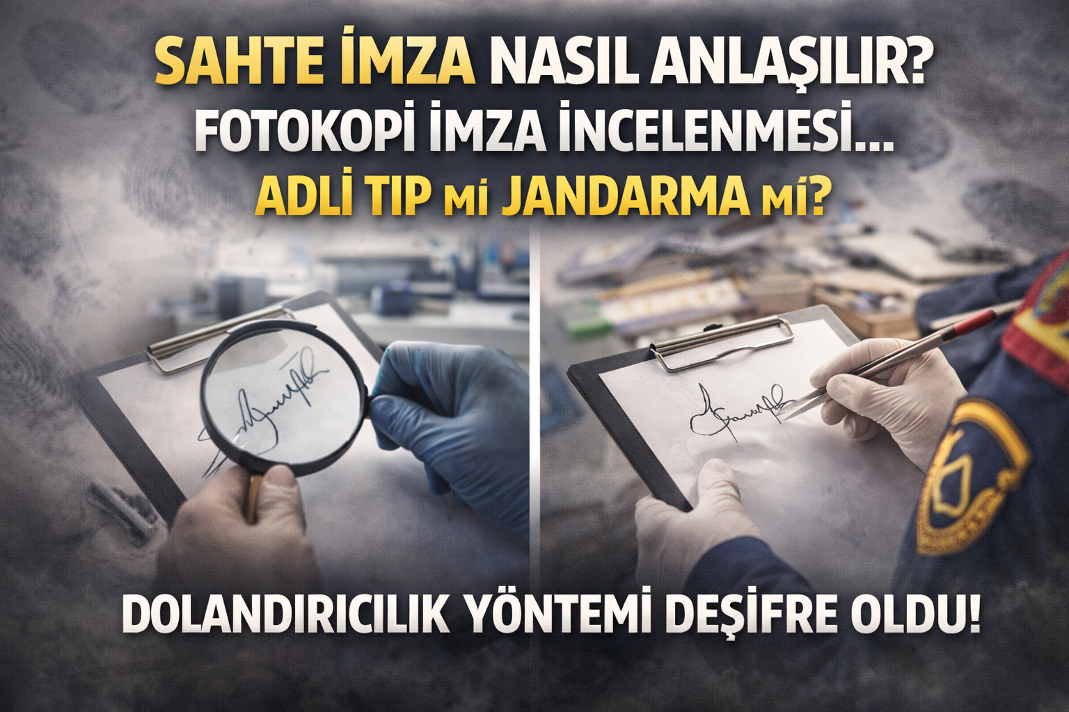 Sahte İmza Nasıl Anlaşılır? Fotokopi İmza İncelenmesi... Adli Tıp mı Jandarma mı?