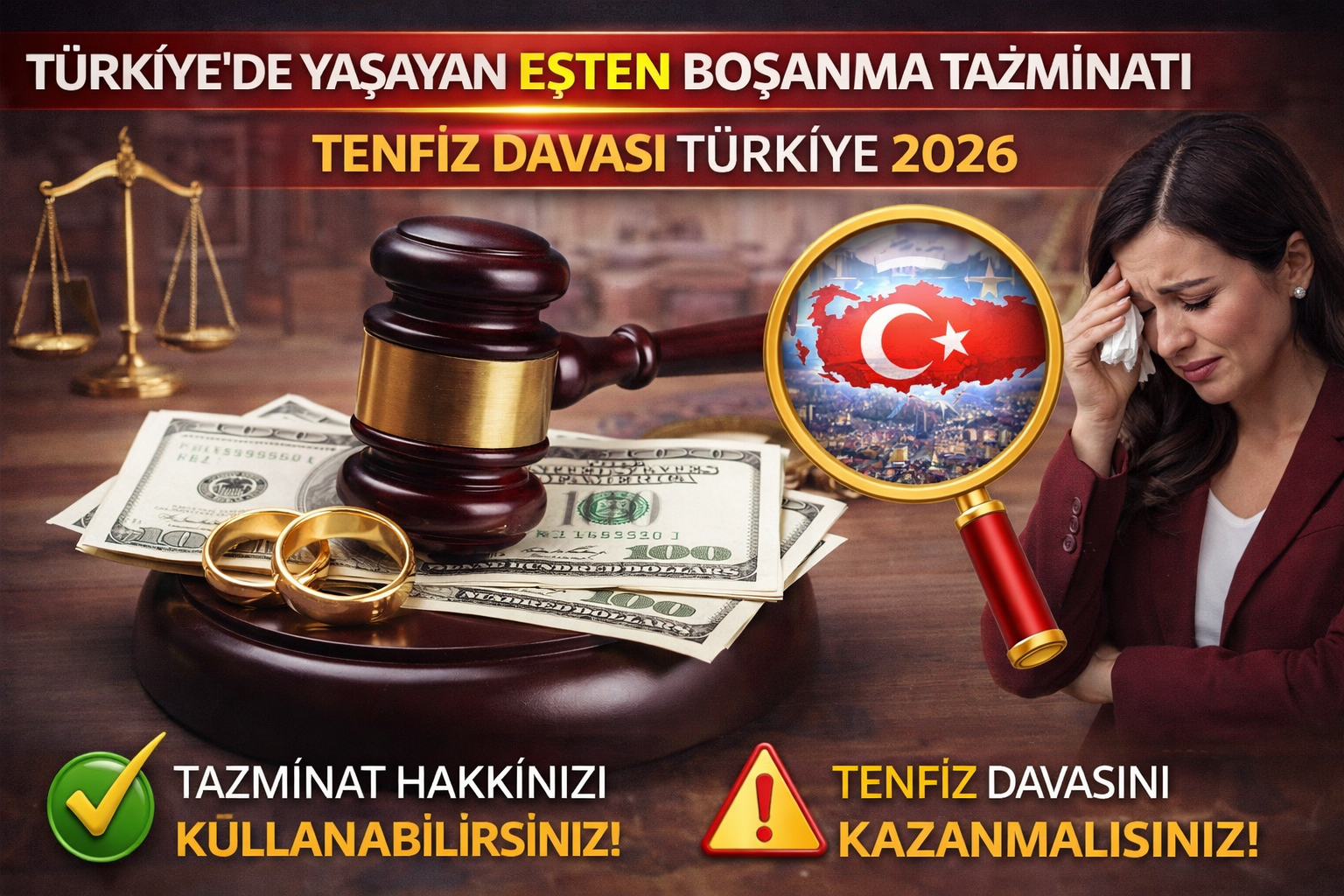 Türkiye’de Yaşayan Eşten Boşanma Tazminatı Nasıl Alınır? Tenfiz Davası Türkiye 2026