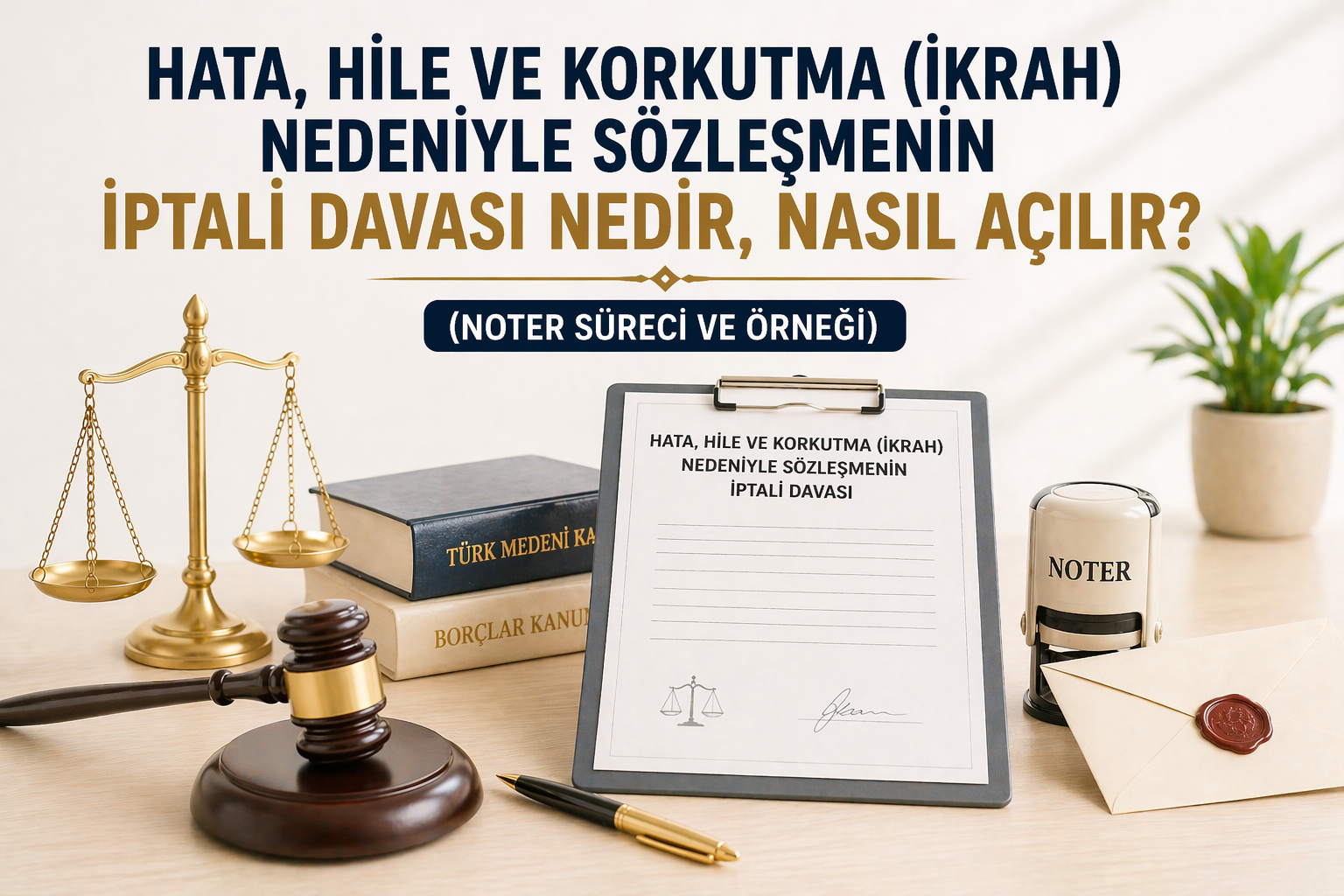 Hata, Hile ve Korkutma (İkrah) Nedeniyle Sözleşmenin İptali Davası Nedir, Nasıl Açılır? (Noter Süreci ve Örneği)