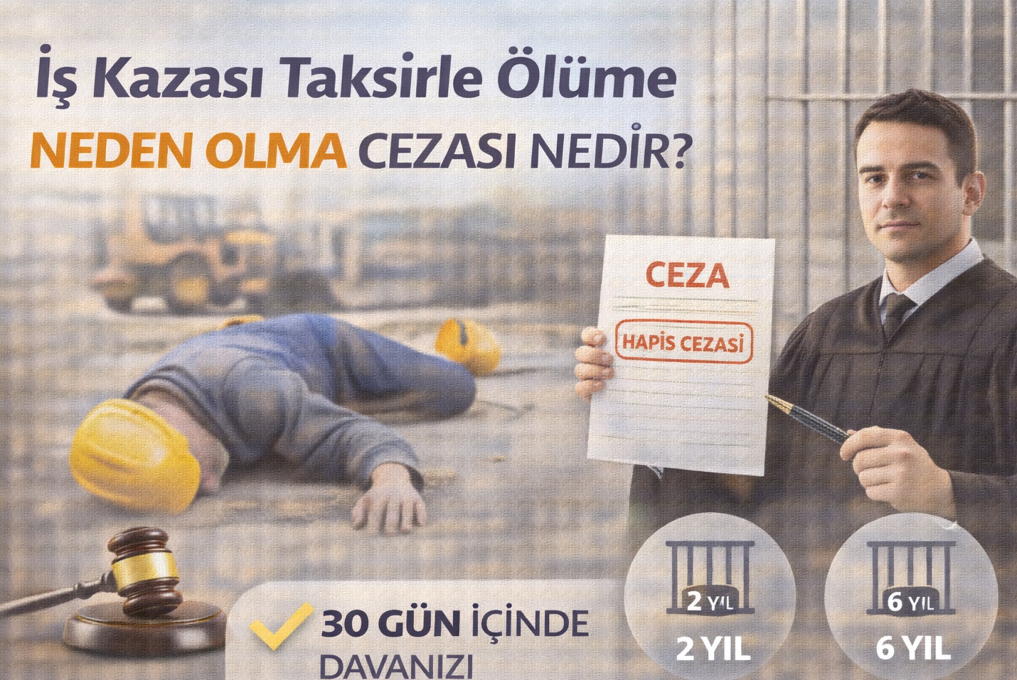 İş kazası taksirle ölüme neden olma cezası nedir?