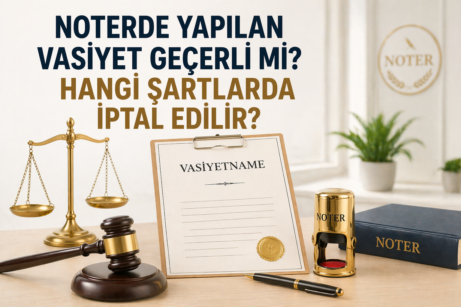 Noterde Yapılan Vasiyetname – Kanun Maddeleri Özet Tablosu