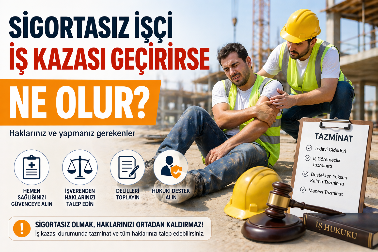 Sigortasız İşçi İş Kazası Geçirirse Ne Olur?