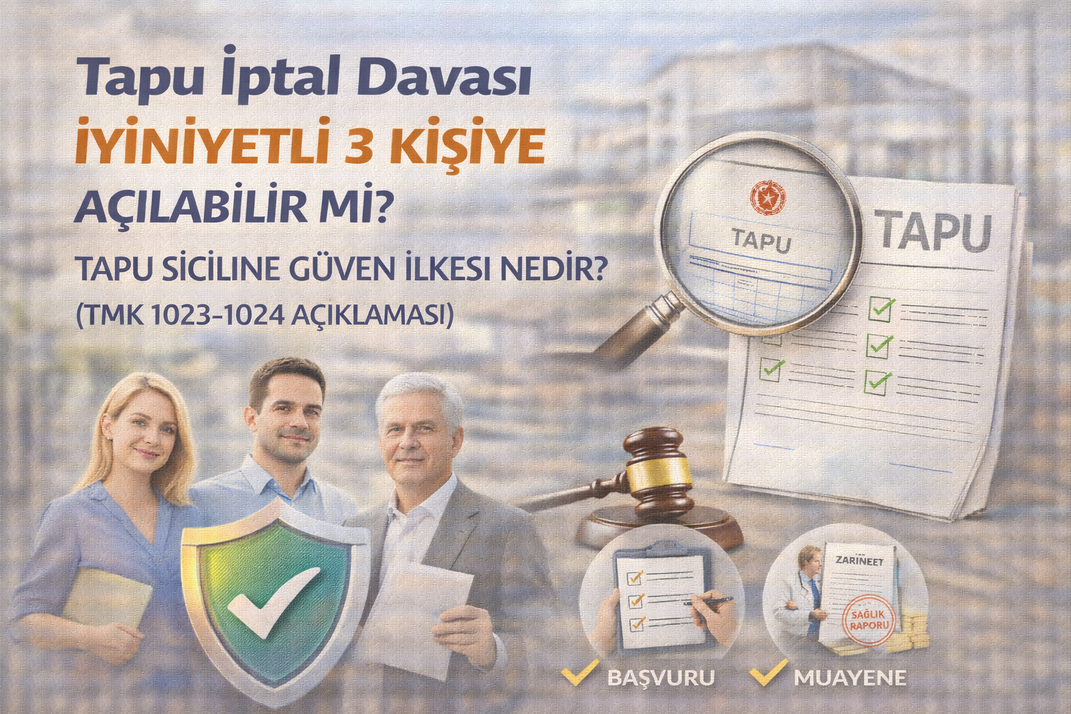 Tapu iptal davası iyiniyetli 3 kişiye açılabilir mi? Tapu Siciline Güven İlkesi Nedir? (TMK 1023–1024 Açıklaması)
