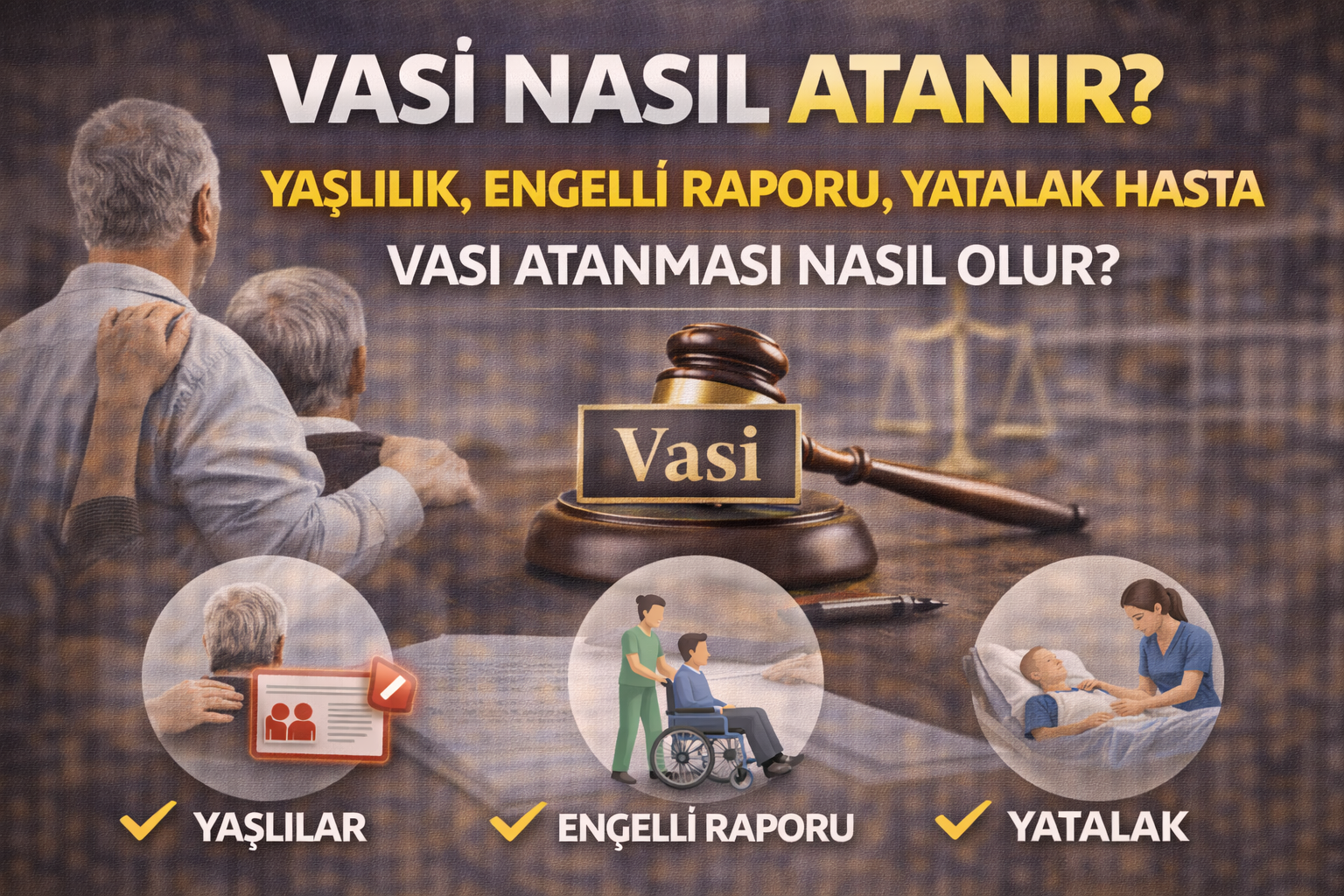 Yaşlılık, Engelli Raporu, Yatalak Hasta Vasi Atanması Nasıl Olur?