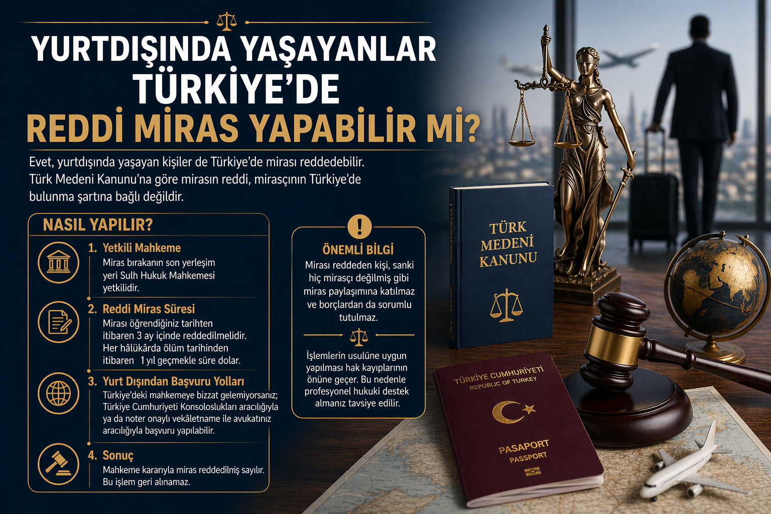 Yurtdışında Yaşayanlar Türkiye’de Reddi Miras Yapabilir mi? 2026 Güncel Rehber